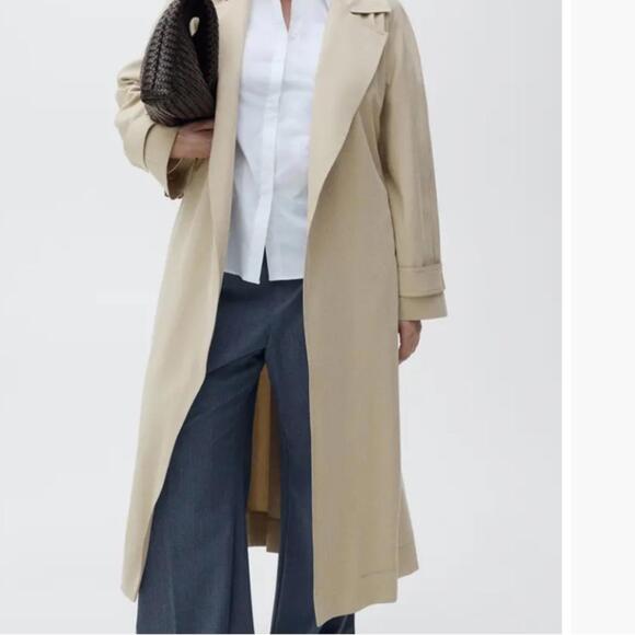 Mango Jackets & Blazers - NWT Mango soft khaki trench coat with belt Size XL